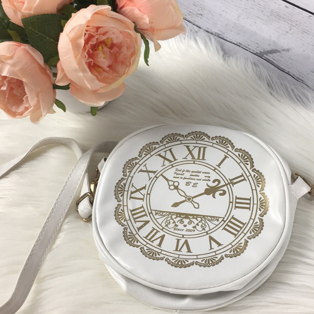 Round Clock Crossbody